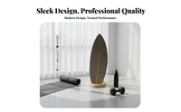 Simulates Surfing Wooden Balance Board Sturdy Wood Construction Balance Board with Roller Versatile Use Indoor Wave Coach High Load Capacity for Snowboarders, Surfers, Athletes, Mind-Body Practice Practice, Home Gym