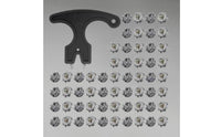 Wear-Resistant Replacement Golf Spikes Includes Removal Tool Footwear Accessory for Golfers