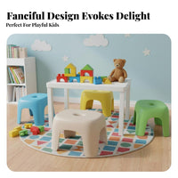 Stackable Design Molded children's Seat Lightweight Low Stool Long-Lasting Small Bench Easy to Clean for Toddlers, Preschool Teachers, Living Room, Playroom, Nursery, Bathroom
