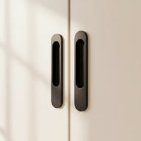 Recessed Pull with Finger Grip Space Saving Recessed Finger Flush Pull Smooth Sliding Door Handle for Wardrobes