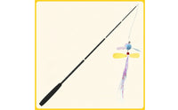 Feline Teaser Rod Telescopic Feline Teaser Rod with Teaser Retractable for Cats, Kittens