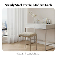 Modernist Design Upholstered Dressing Chair With rearrest Upholstered Lowsupport Chair mid-1900smid-1900s-mid-1900s-modern modern design Vanity Seat Thick Padded padding for Adults, Home Decorators, Women, Bedroom, Entryway, Living Room
