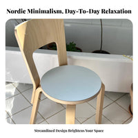 Nordic Design Bentwood Chair with Cutout Back Mid-Century Modern-Century Modern Design Bentwood Frame Chair Vintage Rustic Look Dining Seating Space-Saving for Cafe Owners, Interior Designers, Homeowners, Restaurant, Kitchen, Home Office, Living Room