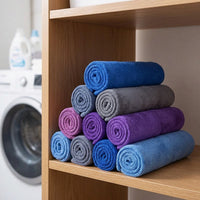Large 30cm x 70cm Microfibre Cloth and Cleaning Cloths, High Absorbency Large Microfibre Towel, Low Lint for Car, Kitchen and Glass Cleaning