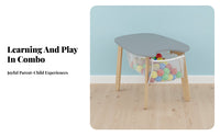 Multi-Functional animal-eared Ear Chair and Storage Desk Set child-safe Design children's Furniture Minimalist aesthetic Rounded Edges for Toddlers, Preschoolers, Parents, Playroom, Nursery, Bedroom, Classroom