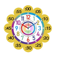 Educational Wall Clock Children-Appropriate-Friendly Learning Wall Clock Multicolored for Teachers, Young Children