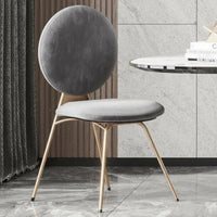 Nordic design Shell rear Chair Modern Minimalist Vanity Stool Scalloped rearrest Seating Furniture Soft Upholstery for Homeowners, Salon Owners, Home Decorators, Makeup Room, Bedroom, Reception Area