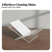 Acrylic Book Stand Minimalist Design Desktop Magazine Holder Book Display Easel for Retailers, Study