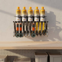Spray Can and Power Tool Holder Easy to Install Spray Can Holder Wall Mount Tool Organizer Powder Coated Finish for Mechanics
