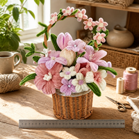 DIY Chenille Stem Flower Basket Kit - Sunflower & Lily Bouquets for Teacher's Day Gift