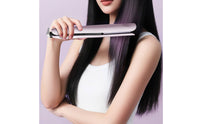 Steam Hair Straightener Wide Plate Hair Straightener with Comb Steam Straightening Brush Anti-Frizz Heated Straightening Brush