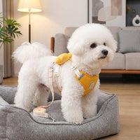 Dog Vest Harness and Leash Set, Polyester Small Dog Harness for Training Walking, Cat Walking Harness with Handle Training for Various Pets