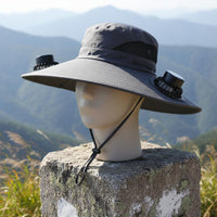 UPF 50+ Solar Powered Fan Hat 3 Speed Settings Cooling Fan Hat Breathable Headwear Adjustable Fit for Gardening