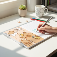 Cute Cartoon Loose-Leaf Spiral Notebook A5/B5 for Students and Office