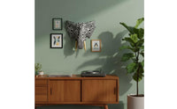 Elephant Head Wall Sculpture Geometric Elephant Head Wall Mount Art for Entryway, Office