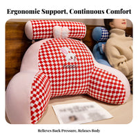 Multi-Functional Bed Rest Support Cushion Soft Textile Support Lounge Cushion Ergonomic Design for Students, Bedroom, Dorm Room, Floor