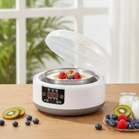 Digital Yogurt Maker with Stainless Steel Pot Electric Automatic Yogurt Maker Compact Fermentation Machine Adjustable for Home