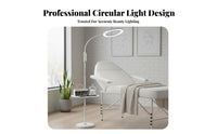 High Color Rendering Eyelash Extension Light Flicker-Non-Flicker Shadowless Floor Lamp Stable Base LED Lash Light Press Control for Makeup Artists, Nail Technicians, Spas, Facial Treatments Studios, Home