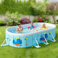 No-Assembly Foldable Pool with Support Legs Easy Setup Collapsible Swimming Pool Stable Compact for Backyard