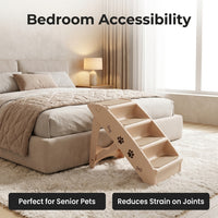 Dog Steps for Bed and Sofa with Foldable Design for Small Portable Pet Stairs with Gradual Incline, Lightweight Construction