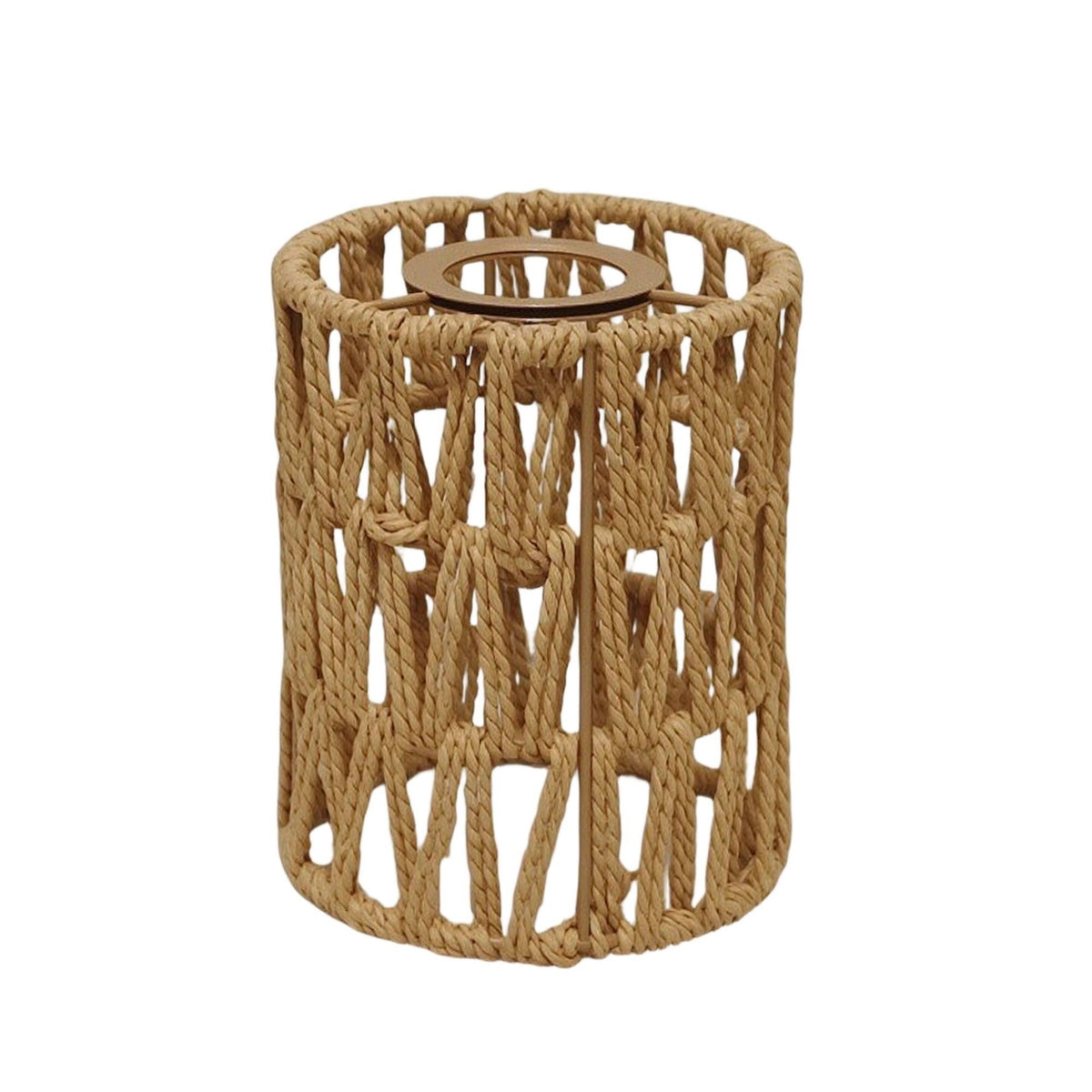 Paper Rope Lampshade Open-Weave Woven Lampshade Bohemian Lighting for Pendant Lamps