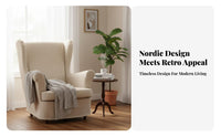 Highposterior side Chair Nordic design Armchair Retro Design Home Seating for Readers, Homeowners, Living Room, perusing corner, Bedroom