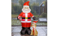 Weather-Resistant Christmas Inflatable with Dog Festive Christmas Inflatable Decoration Whimsical Ornament Funny for Yard