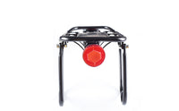 Rectangular Platform Rear Cargo Rack Cylindrical Support Bike Cargo Rack Mounting Struts Black