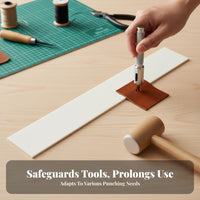 Wear Resistant Leather strike Punching Mat Tool Protection Hole strike Backing Plate long-lasting strikeing Board impact Absorbing for Leatherworkers, DIY hobbyists, Crafters, Workshop, Craft Room, Home Studio