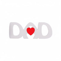 Father's Day Gift Freestanding DAD Sign Self Standing DAD Letter Block Heartwarming Design Freestanding Desk Decoration for Shelf Decor