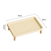 Elevated Pet Tray Shallow Recessed Surface Raised Pet Feeder Polished