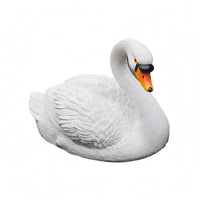 Feather Texture Floating Swan Figurine Vivid Detail Floating Swan Ornament Lifelike Water Ornament for Garden, Courtyard