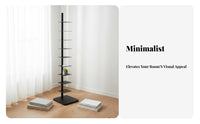 360-Degree Rotation Rotating storage rack Tower Minimalist Design Revolving Tower Shelf Space-Saving Storage Rack adaptable Use for Book Lovers, Apartment Dwellers, Study Room, Small Spaces, Bedroom, Playroom