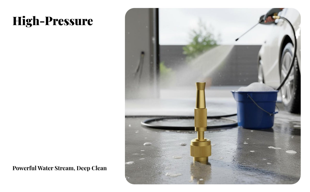 Car Wash Spray Head High Pressure Hose Nozzle Versatile Quick Connect Water Nozzle for Gardeners, Window Washing, Patio Cleaning