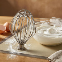 Stainless Steel Balloon Whisk Attachment 4.5 Qt Compatible Wire Whisk Attachment Silver Metal Egg Beater Whip Mixer Easy to Clean