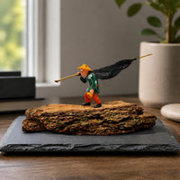 Chinese Style Micro Landscape Ornaments with Ancient Figures and Mountain Bonsai