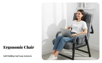 Foldable Design Folding Recliner with Footrest Reclining spinerest foldable Lounger Highspine support Computer Armchair Ergonomic support for Office Workers, Students, Dormitory, Study Room, Bedroom