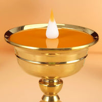 Tibetan Style Alloy LED Electronic Butter Lamp