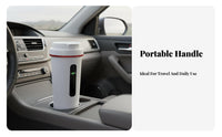 12V Heating Cup 304 Stainless Steel Liner Vehicle Electric Kettle 24-Hour Insulation Car Heating Mug for Commuters, Truckers, Road Trips, Camping