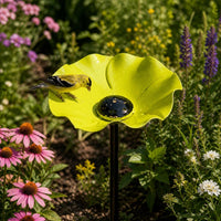 Outdoor Wrought Iron Flower Bird Feeder for Garden & Patio Decoration