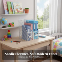 MultiTiered Desk Organizer Modern Design MultiTiered desktop shelf Includes Drawer