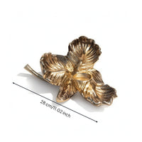 Flower Candle Holder Sculptural Candle Holder with Leaf Aluminum Candelabra for Dining Table, Reception Areas