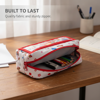 Dopamine Color Block Dachshund Flip Pencil Case for Students