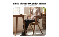 Upholstered Wood Armchair With Armrests Upholstered Wooden Chair 20th-century classicperiod Modern Design Accent Seat for Families, Dining Room, Home Office, Bedroom
