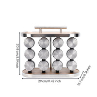 Seasoning Rack with 12 Jars Modern Seasoning Storage Rack with Handle Seasoning Bottle Set Non-Slip Portable for Home Cooks