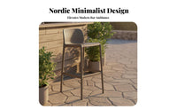 Outdoor Use Nordic Design High Stool Lightweight Modern Plastic Bar Stool Easy Assembly Plastic Shell Bar Chair Sturdy Construction for Homeowners, Business Owners, Renters, Restaurant, Patio, Kitchen, Dining Area
