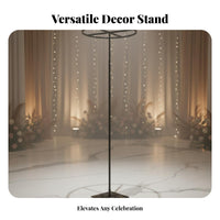 Ideal Photo Backdrop Metal Hoop Frame Easy Assembly Hoop Pillar Flower Stand Stable Design Metal Wedding Arch Stand Detachable for Party