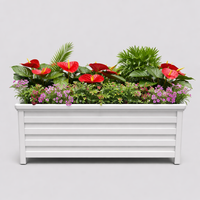 Aluminum Alloy Outdoor Planter Box for Home Gardeners, Modular Raised Garden Bed for Patio, Floor Standing Flower Set for Vegetables and