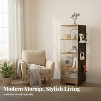 Large Capacity Rolling Pegboard Shelf Space-Saving Design Storage Rack Multipurpose Home Furniture Sturdy Construction for Collectors, Students, Homeowners, Living Room, Bedroom, Office, Small Areas