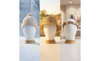 Tabletop Child Mannequin Head with Wooden Base Faceless Kids Display Head with Wooden Stand Versatile Model Realistic for Photography Studios, Craft Fairs